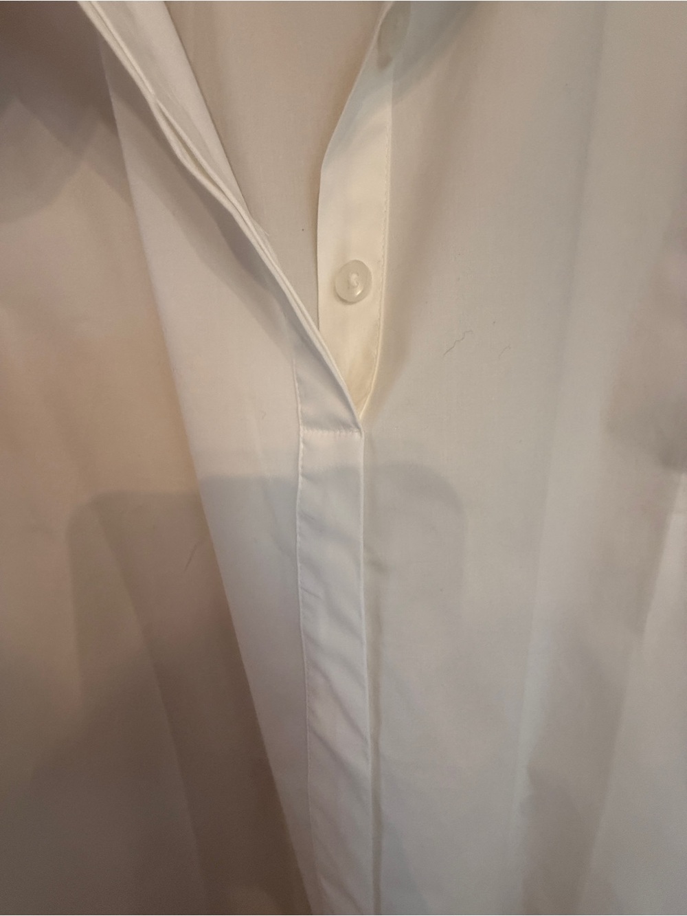 White Pull Over Shirt - Classic Tailored Fit - Picture 8 of 10